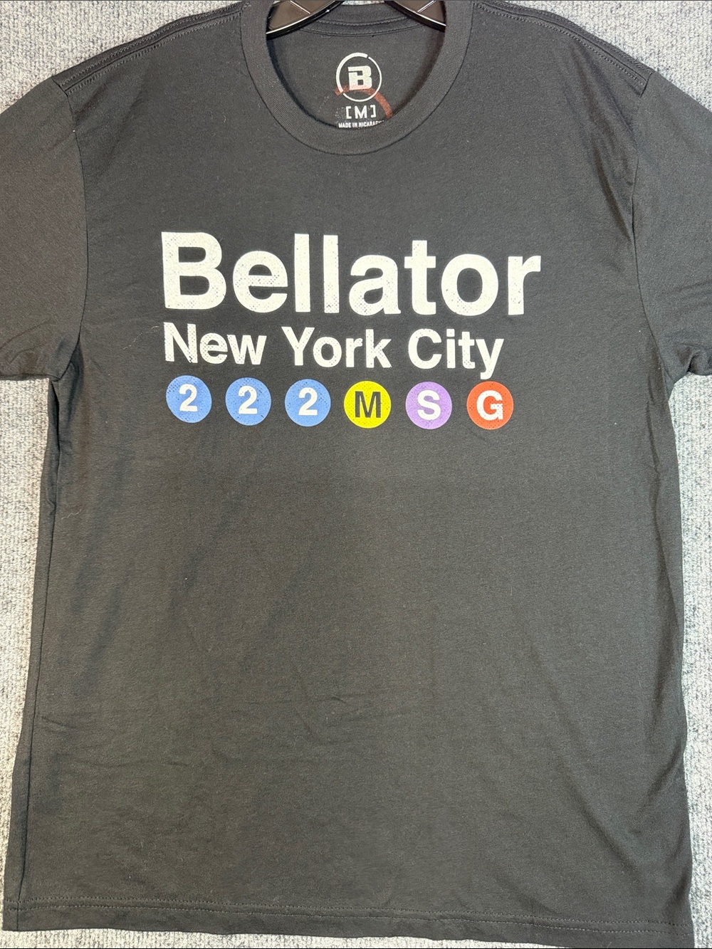 Bellator Men's Medium New York City MMA Graphic T Shirt Black Fightwear